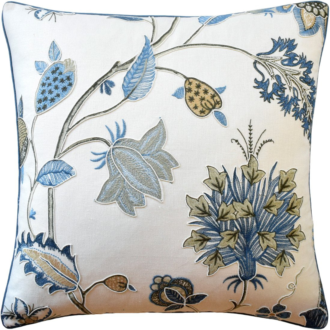 Bakers Idienne Soft Blue Pillow by Ryan Studio - Fig Linens and Home