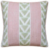 Burton Stripe Blush & Green - Ryan Studio Throw Pillow - Thibaut Decorative Pillow