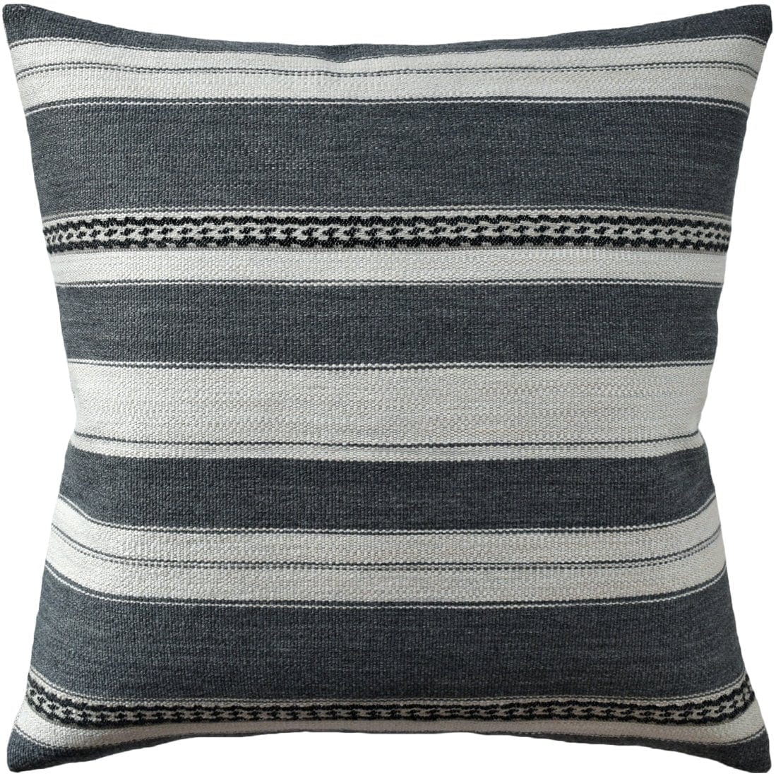 Entonto Stripe Grey Decorative Pillow - Fig Linens
