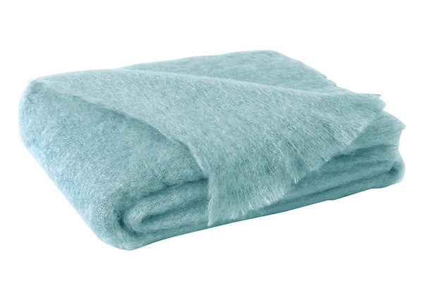 Brushed Mohair Throw Sea Spray by Lands Downunder