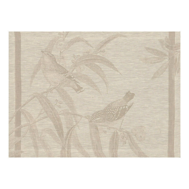 Placemats - Voliere Beige Holiday Table Linens | Le Jacquard Francais at Fig Linens and Home