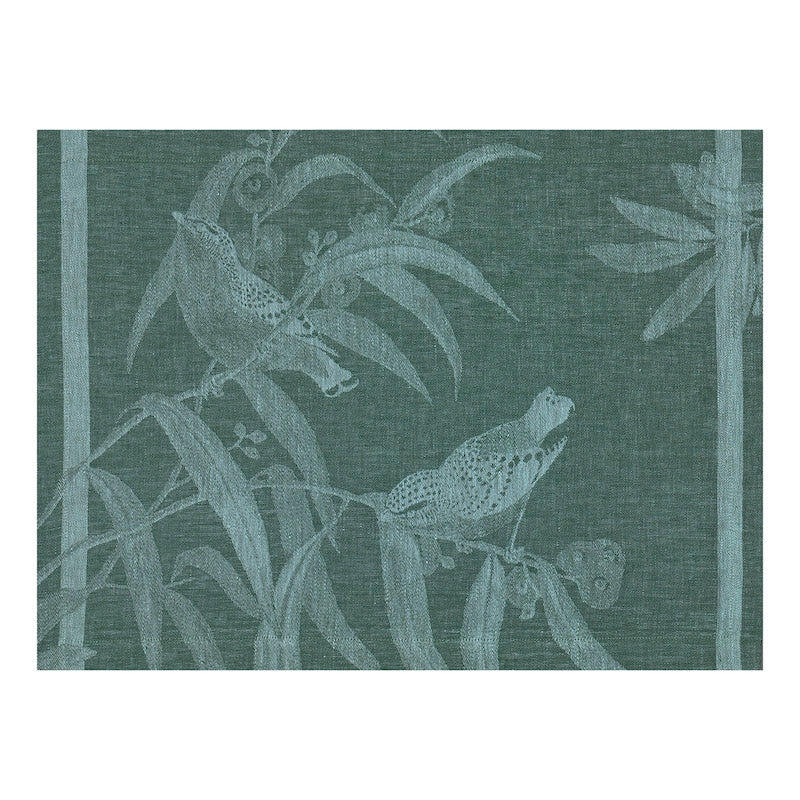 Placemat - Voliere Green Table Linens - Le Jacquard Francais at Fig Linens and Home