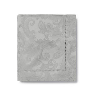 Sferra Acanthus Table Linens - elegant Silver Gray Tablecloths at Fig Linens and Home