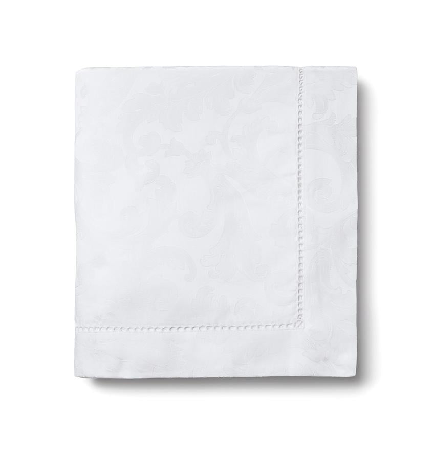Sferra Acanthus Table Linens - elegant White Tablecloths at Fig Linens and Home