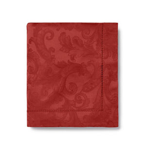 Sferra Acanthus Table Linens - elegant Garnet Red Tablecloths at Fig Linens and Home