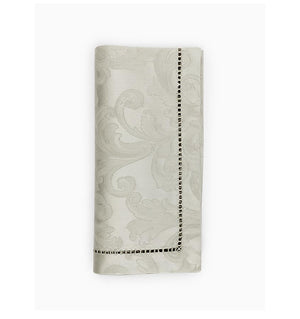 Silver Grey Napkins - Acanthus Table Linen by Sferra at Fig Linens and Home