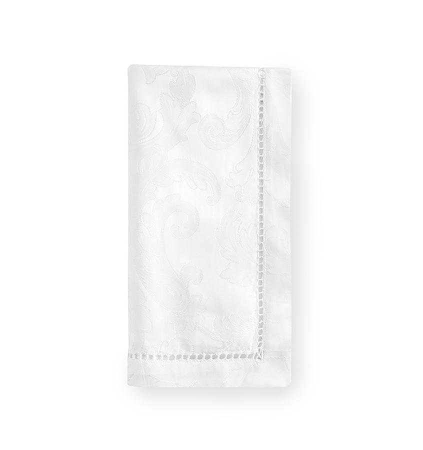 White Napkins - Acanthus Table Linen by Sferra at Fig Linens and Home