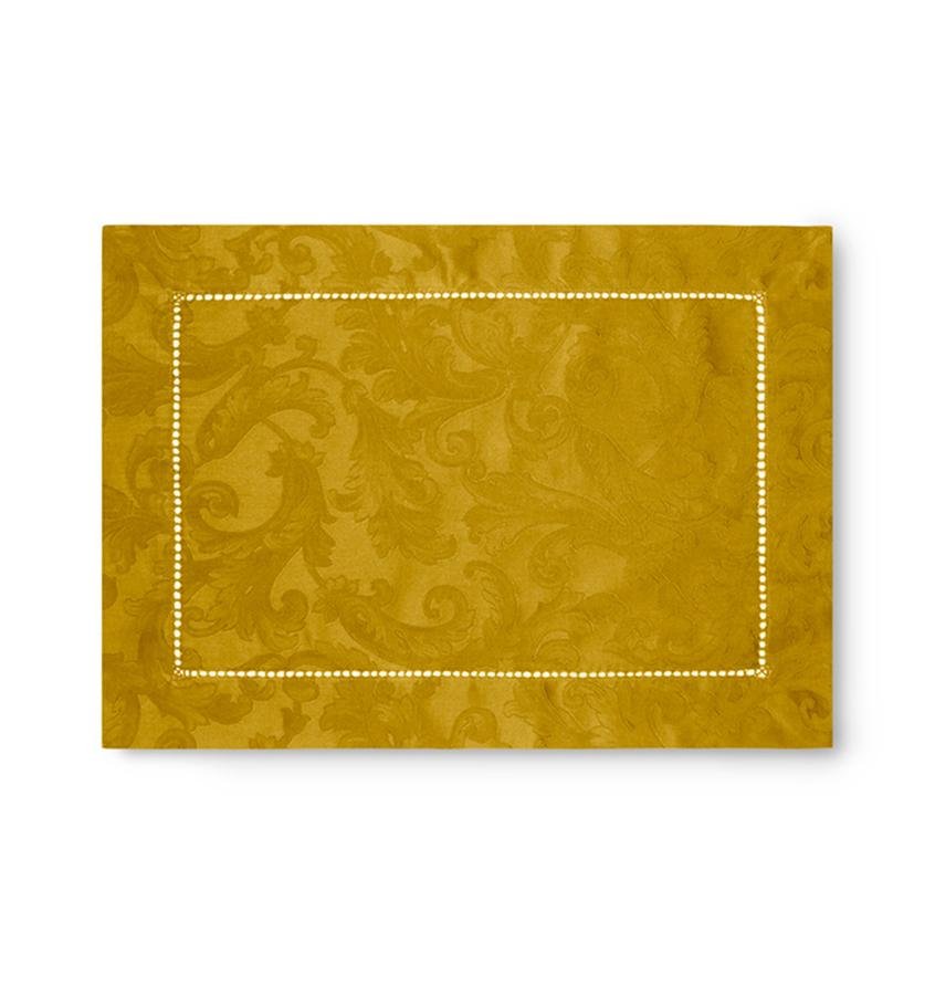 Gold Placemats - Acanthus Table Linen by Sferra at Fig Linens and Home