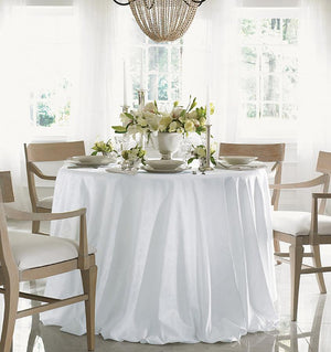 Acanthus White table linen by sferra - Fig Linens - Easter tablecloth