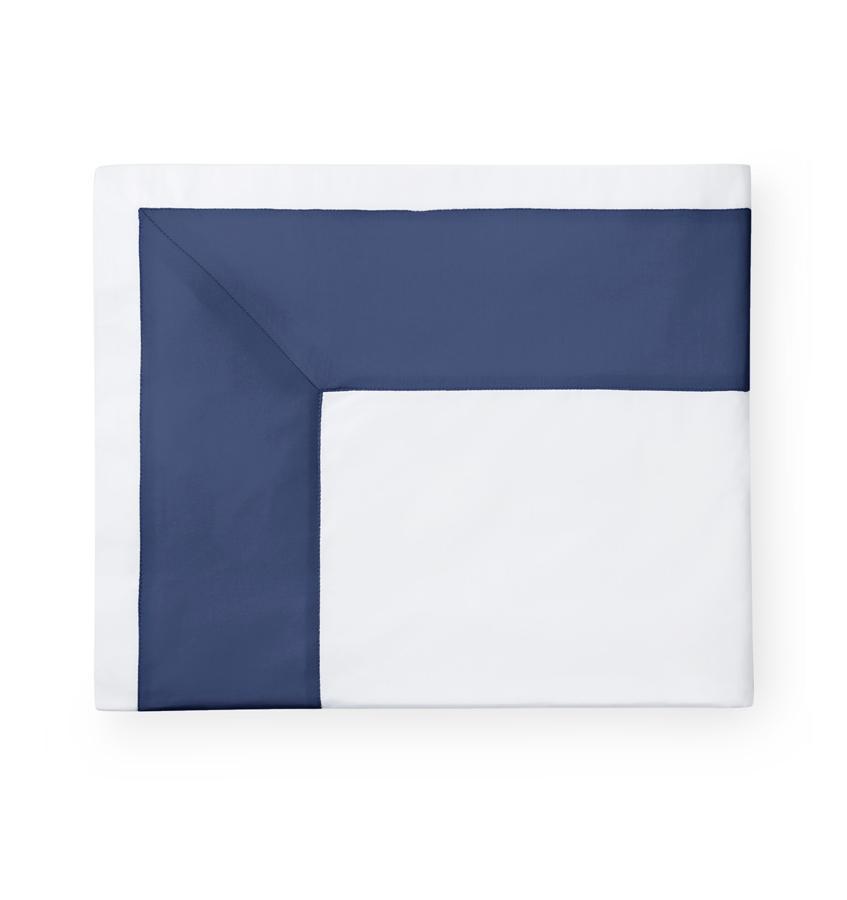 Casida Bedding by Sferra - Fig Linens - delft blue flat sheet