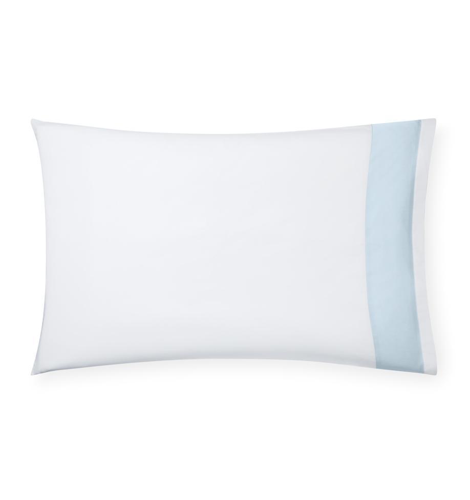 Casida Bedding by Sferra - Fig Linens, powder blue pillowcase