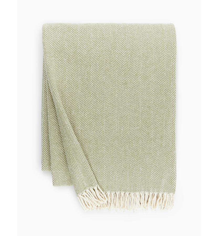 Celine Moss  Green Throw by Sferra - Shop Cotton Throws at Fig Linens