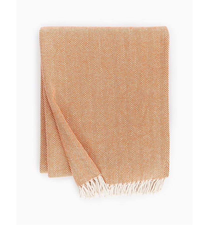 Celine Paprika Throw by Sferra - Shop Cotton Throws at Fig Linens
