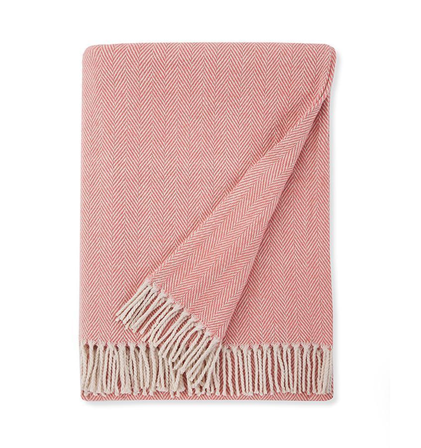 Celine Salmon Throw by Sferra - Shop Cotton Throws at Fig Linens