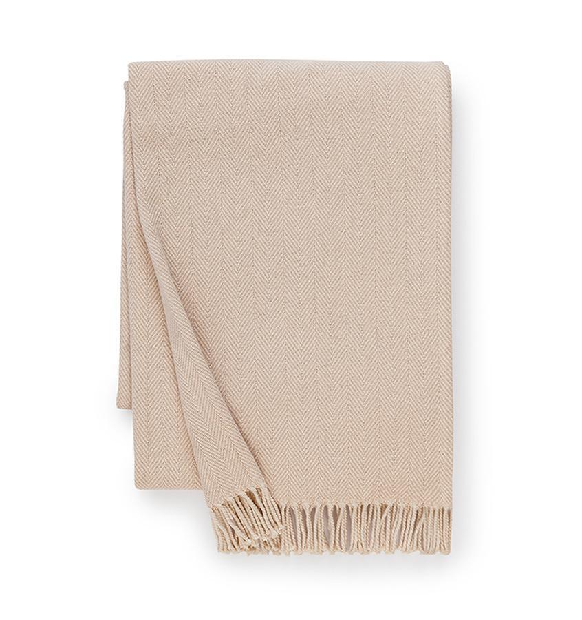 Celine Taupe Throw by Sferra - Shop Cotton Throws at Fig Linens