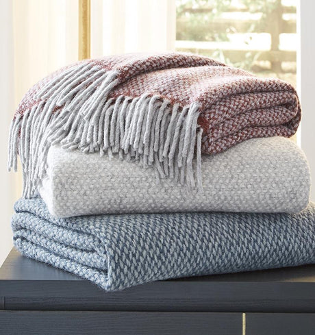 Sferra Tria Gray Throw by Sferra | Fig Linens and Home