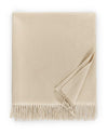Sferra Dorsey Champagne cashmere throw blanket |  Sferra Fine Linens at Fig Linens and Home