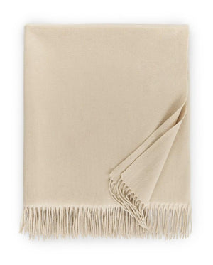 Sferra Dorsey Champagne cashmere throw blanket |  Sferra Fine Linens at Fig Linens and Home