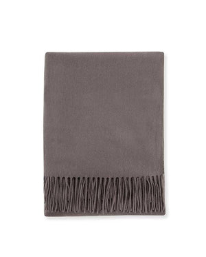 Sferra Dorsey Grey cashmere throw blanket |  Sferra Fine Linens at Fig Linens and Home