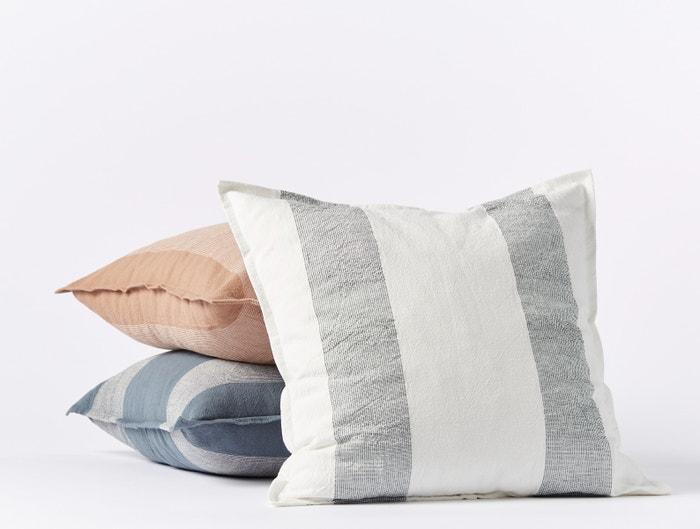 Sonoma White &amp; Shadow Pillow Cover by Coyuchi | Fig Linens