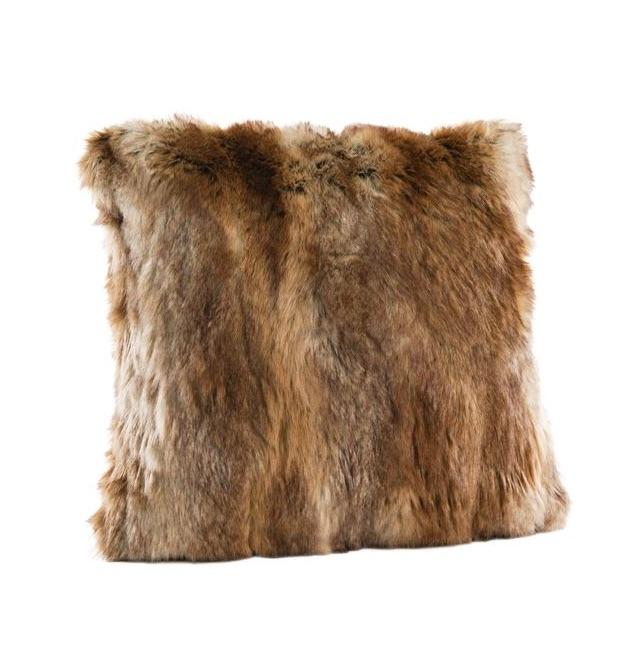 Square Fisher Faux Fur Decorative Pillows by Fabulous Furs | Fig Linens