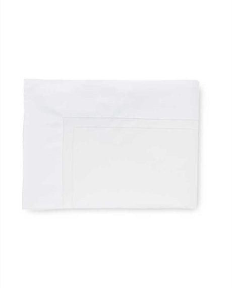 Fig Linens - Finna Bedding Collection by Sferra - White flat sheet