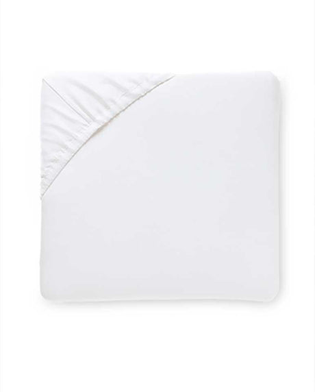 Fig Linens - Finna Bedding Collection by Sferra - White fitted sheet