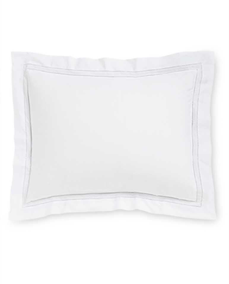 Fig Linens - Finna Bedding Collection by Sferra - White standard sham