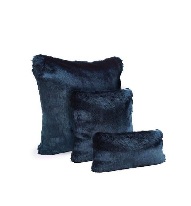 Steel Blue Mink Faux Fur Pillows by Fabulous Furs | Fig Linens