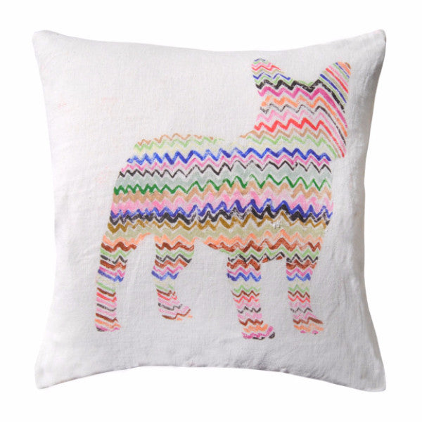 zig zag frenchie pillow by sugarboo