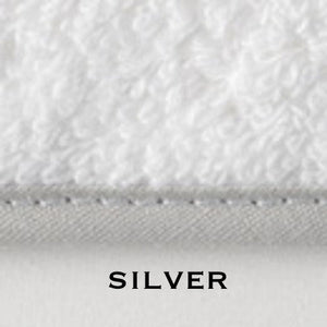 matouk silver cairo towels with straight piping - Swatch