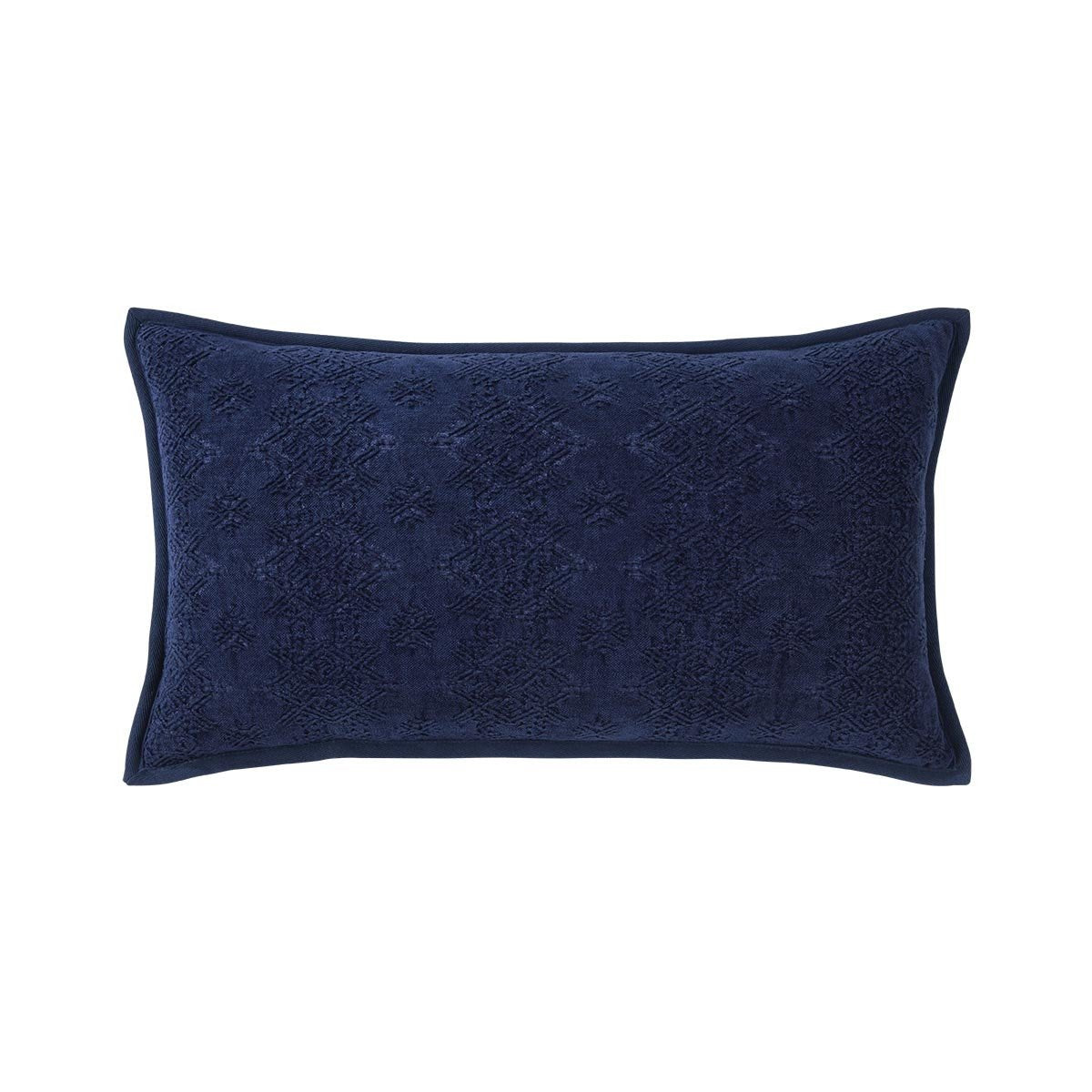 Syracuse Indigo Lumbar Pillow by Iosis | Fig Linens and Home