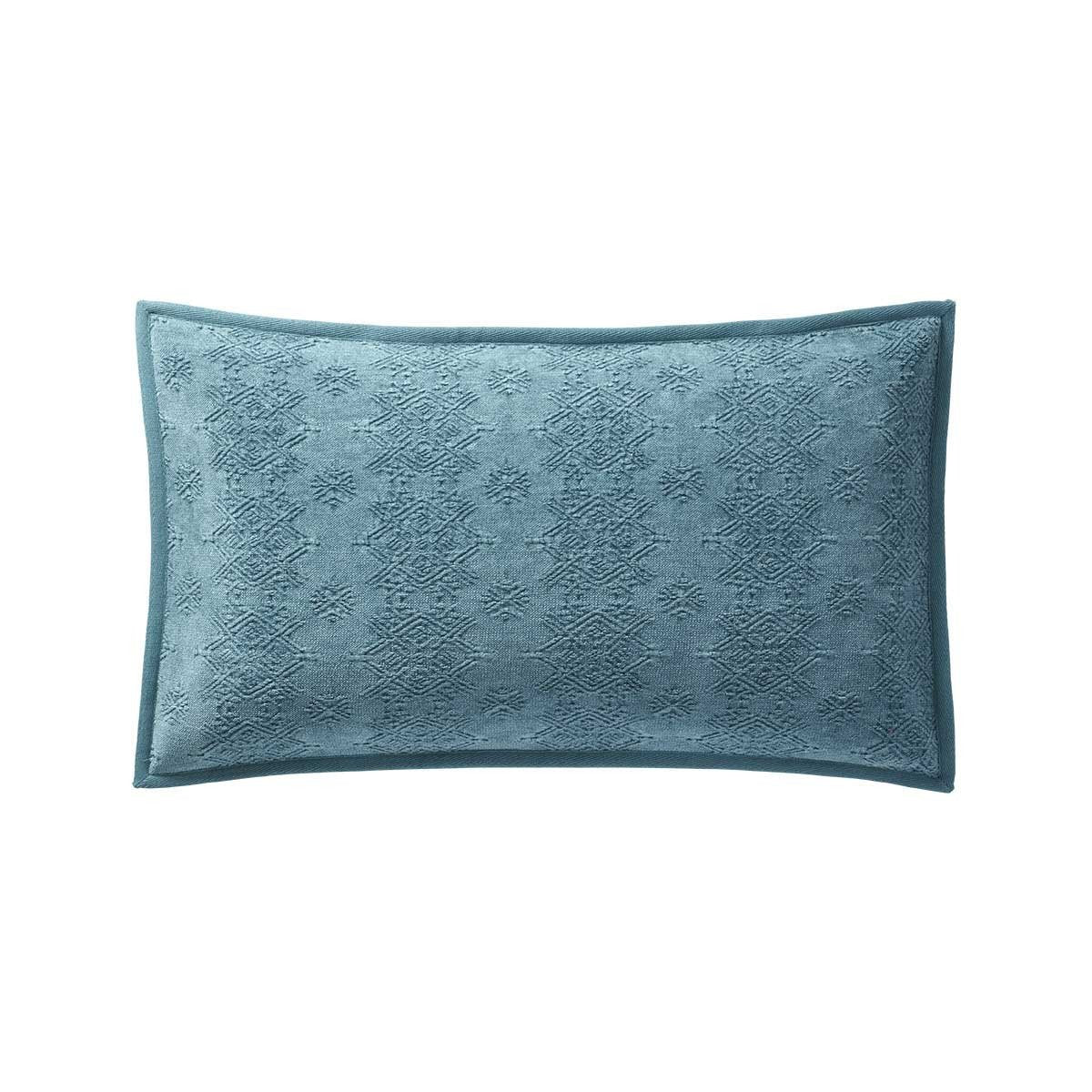 Syracuse Turquoise Lumbar Pillow by Iosis Fig Linens and Home