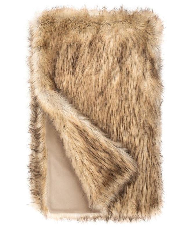 Taupe Fox Faux Fur Throw by Fabulous Furs | Fig Linens