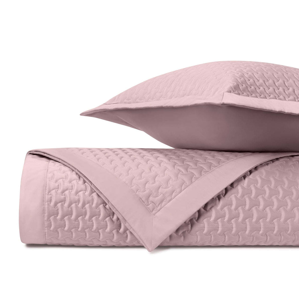 TRINITY Quilted Coverlet in Incenso Lavender by Home Treasures at Fig Linens and Home