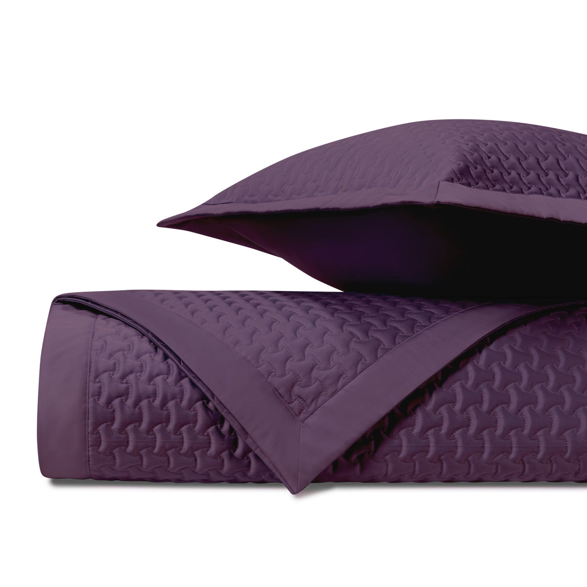 TRINITY Quilted Coverlet in Purple by Home Treasures at Fig Linens and Home