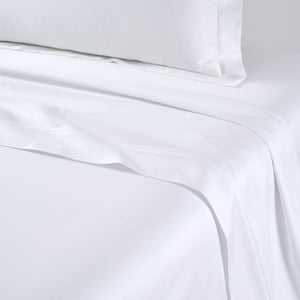 Fig Linens - Triomphe Sheeting by Yves Delorme - White Bedding