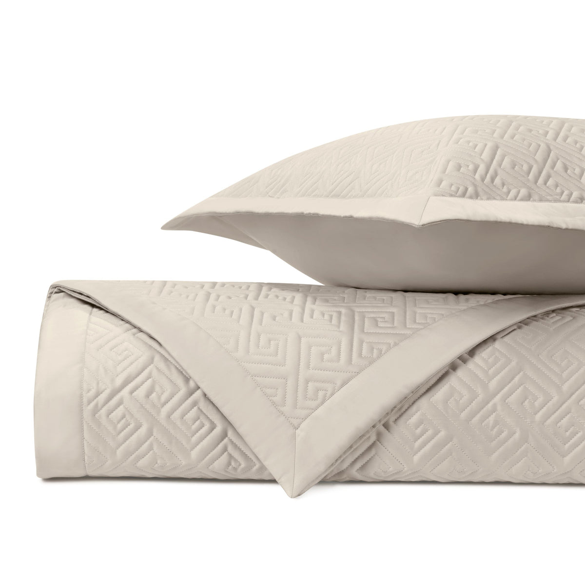 TROY Quilted Coverlet in Khaki by Home Treasures at Fig Linens and Home