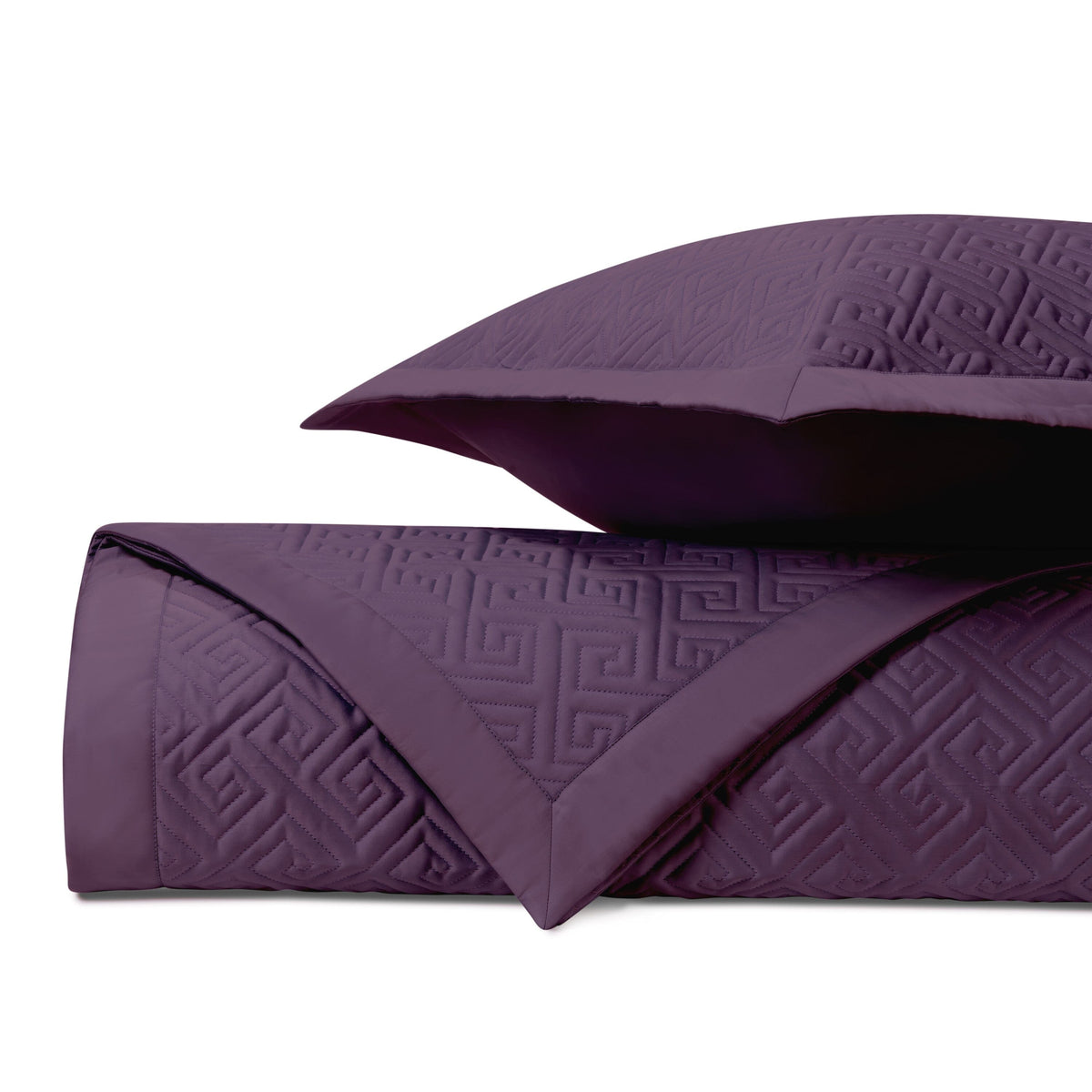 TROY Quilted Coverlet in Purple by Home Treasures at Fig Linens and Home