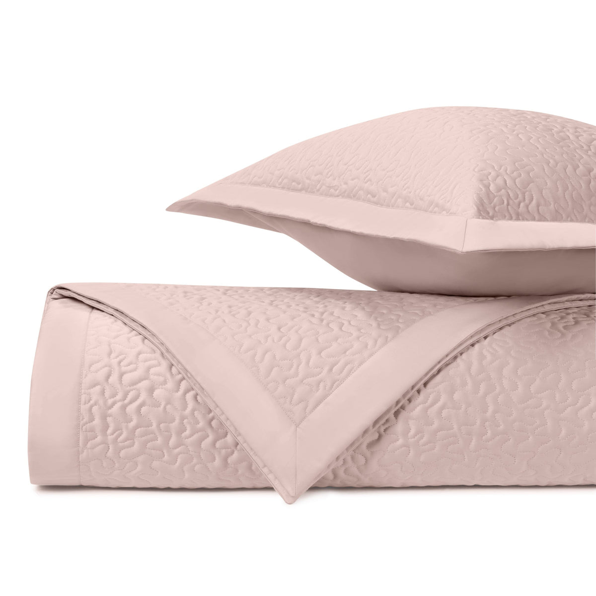 VERMICELLI Quilted Coverlet in Light Pink by Home Treasures at Fig Linens and Home