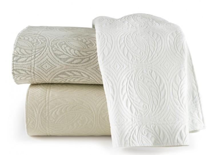 Vienna Matelasse - Peacock Alley Best Selling Lightweight Coverlet in Linen - Shown with other Bedding