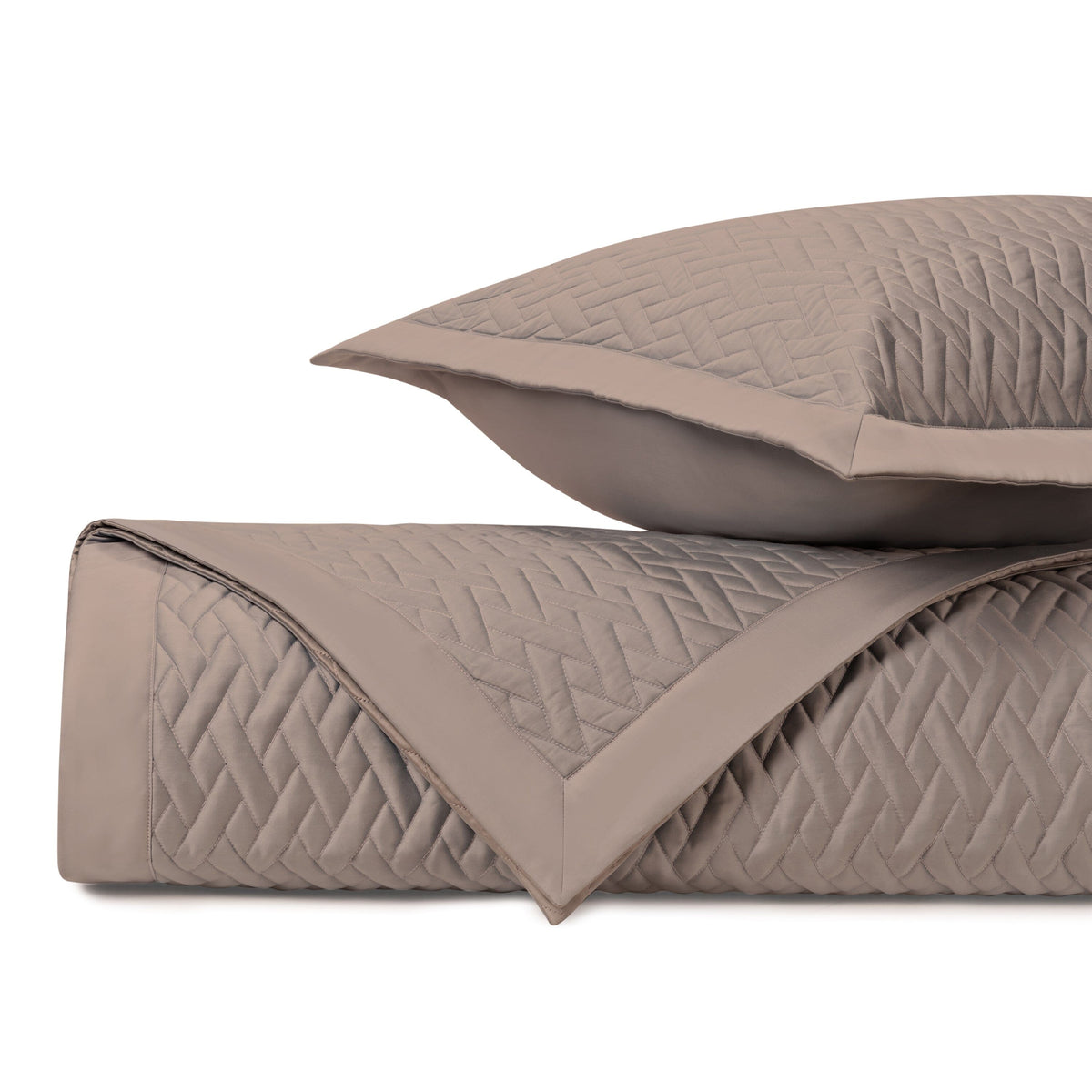 VISCAYA Quilted Coverlet in Mist Gray by Home Treasures at Fig Linens and Home