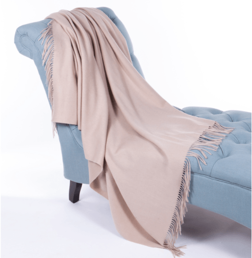 Alashan Cashmere Classic Throw - Wool & Cashmere Blend - Fig Linens and Home
