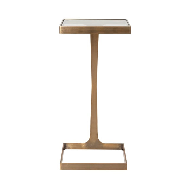 Maisel Cigar Table in Antique Brass Finish by Worlds Away - Front View 1 at Fig Linens and Home