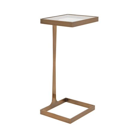 Maisel Cigar Table in Antique Brass Finish by Worlds Away - Angle View 2 at Fig Linens and Home