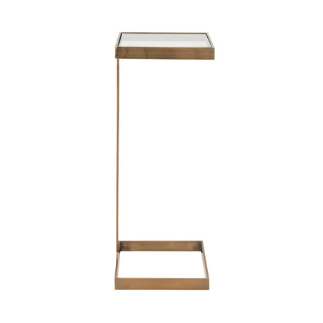 Maisel Cigar Table in Antique Brass Finish by Worlds Away - Side View 1 at Fig Linens and Home