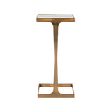 Maisel Cigar Table in Antique Brass Finish by Worlds Away - Back View 1 at Fig Linens and Home