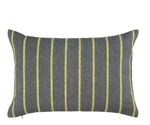 William Yeoward Alicia Citron Decorative Pillow | Lumbar Pillow Reverse to Small Stripe