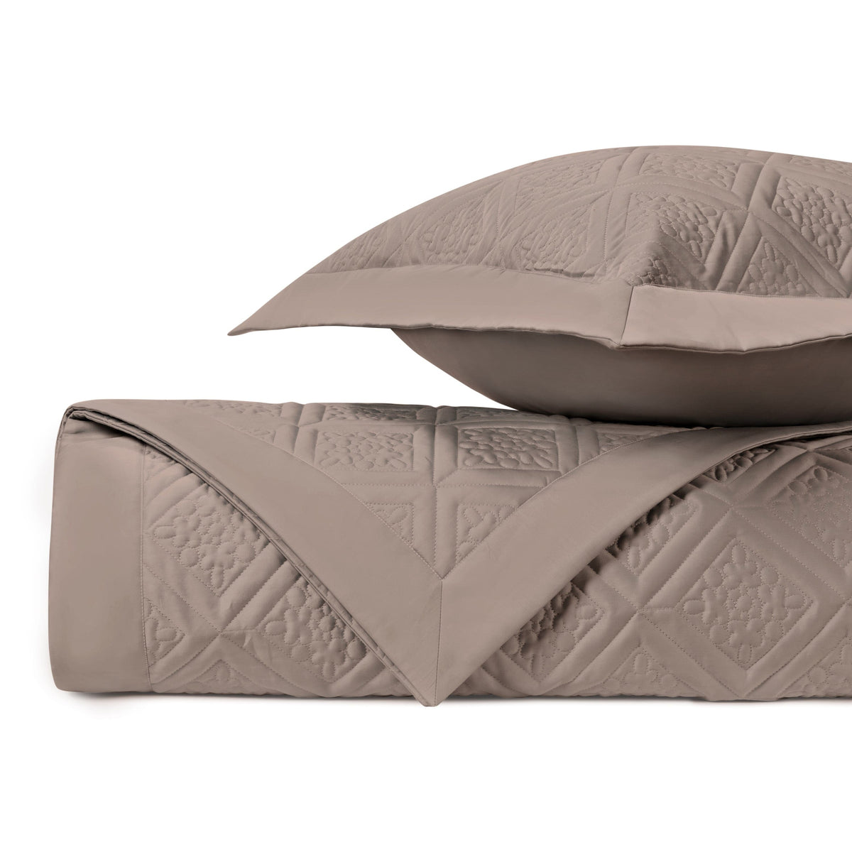 ZIBA Quilted Coverlet in Mist Gray by Home Treasures at Fig Linens and Home